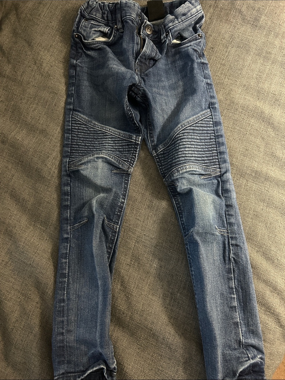 H&M Slim Blue Moto-Style Jeans